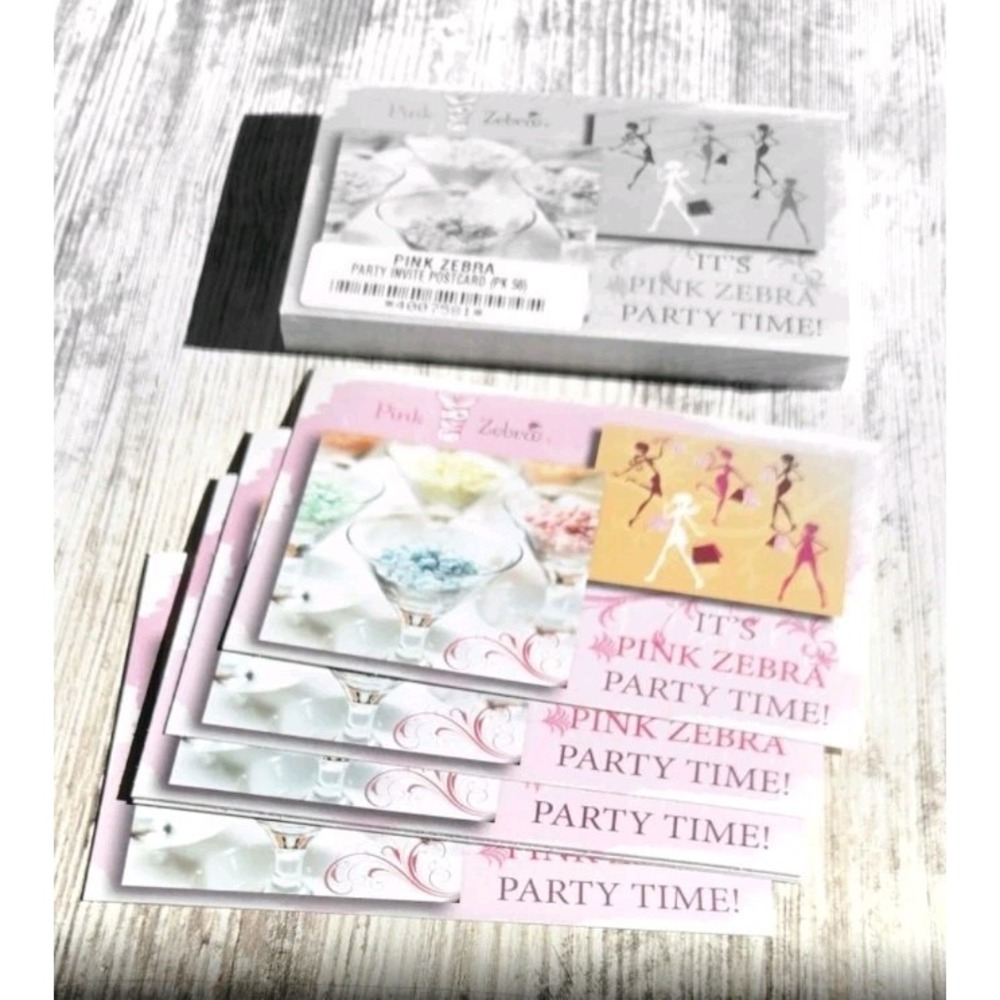 Pink Zebra Consultant Party Invite Postcards Lot of 54 New Old Stock 4007581